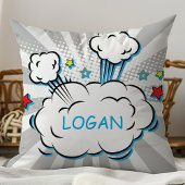 パーソナライズされたスーパーヒーロー漫画ブックモノグラム クッション