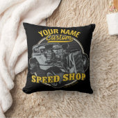 パーソナライズされたス改造ピースショップレーシングガレージ クッション (ブランケット)