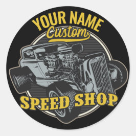 パーソナライズされたス改造ピースショップレーシングガレージ ラウンドシール