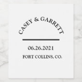 パーソナライズされたズ結婚ワインボトル、結婚式の引き出物Wi ワインラベル (シングルラベル)