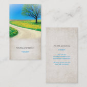 パーソナライズされたセラピスト心理士のビジネスカート 名刺 (正面/裏面)