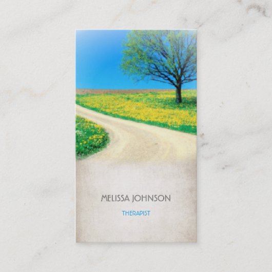 パーソナライズされたセラピスト心理士のビジネスカート 名刺 (正面)