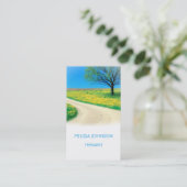 パーソナライズされたセラピスト心理士のビジネスカート 名刺 (スタンド正面)