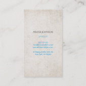 パーソナライズされたセラピスト心理学者スタイリスト 名刺 (裏面)