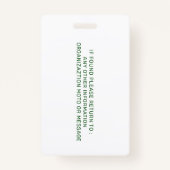 パーソナライズされたセラピー動物犬の写真IDバッジ バッジ (裏面)