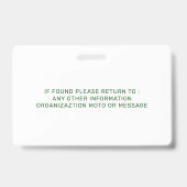 パーソナライズされたセラピー動物犬の写真IDバッジ バッジ (裏面)