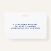 パーソナライズされたセラピー犬の動物の写真IDバッジ バッジ (裏面)