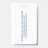 パーソナライズされたセラピー犬の動物の写真IDバッジ バッジ (Back)