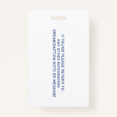 パーソナライズされたセラピー犬の動物の写真IDバッジ バッジ (裏面)