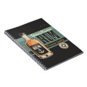 パーソナライズされたセーラー ラム酒 ボトル レトロ サイン ノートブック (右側)