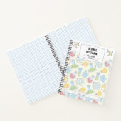 パーソナライズされたソフトイエローよくはしゃぐ科学手帳 ノートブック (内部)