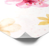 パーソナライズされたソフトウォーター色フローラ名ポスター ポスター (角)