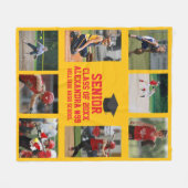 パーソナライズされたソフトボール シニア ナイト 卒業 フリースブランケット (正面(横))