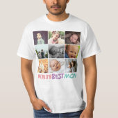 パーソナライズされたタイポグラフィと写真の世界最高の Tシャツ (正面)