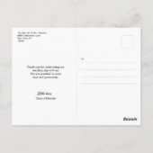 パーソナライズされたタイポグラフィの写真結婚に感謝 ポストカード (裏面)