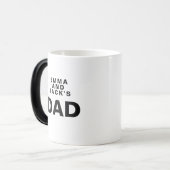 パーソナライズされたタイポグラフィ付きパパ用イニシャル モーフィングマグカップ (正面左)