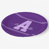 パーソナライズされたタイポグラフィ名パーティープレート ペーパープレート (アングル)