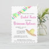 パーソナライズされたタッセルペーパーピカドー ピンク 緑 フィエスタ 招待状 (スタンド正面)
