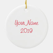 パーソナライズされたタップダンスオーナメント セラミックオーナメント (裏面)