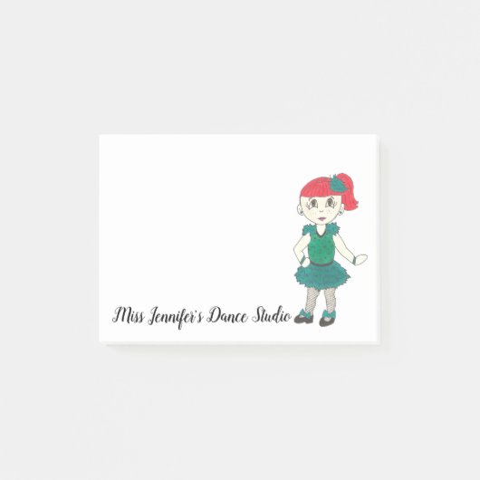 パーソナライズされたタップダンス先生スクールスタジオギフト ポストイット (正面)
