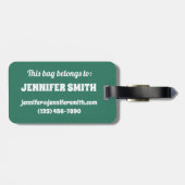 パーソナライズされたタップダンス先生リサイタルダンサーギフト ラゲッジタグ (裏面横)