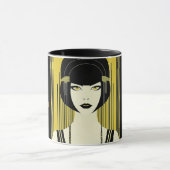 パーソナライズされたタロットマググアールデコフラッパーガール マグカップ (中央)