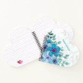 パーソナライズされたターコイズフローラ ノートブック (内部)