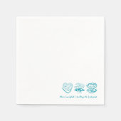 パーソナライズされたターコイズラストスプラッシュバチェロレッテナプキン スタンダードカクテルナプキン (正面)