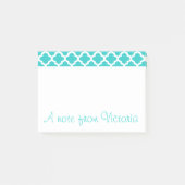 パーソナライズされたターコイズ投稿Itメモ ポストイット (正面)