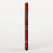 パーソナライズされたタータンチェック格子手書き名モダン iPhoneケース (右側)