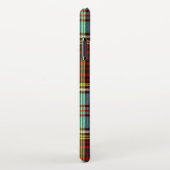 パーソナライズされたタータンチェック格子手書き名モダン iPhoneケース (右側)