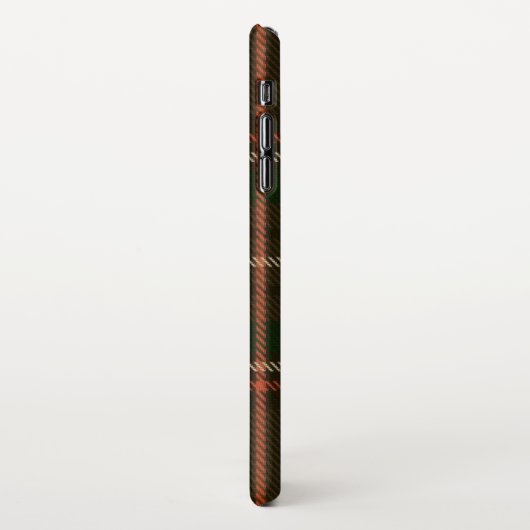 パーソナライズされたタータンチェック格子手書き名モダン iPhoneケース (左側)