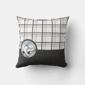 パーソナライズされたタータンチェック氷スケートで滑る クッション (裏面)