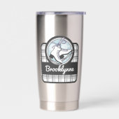 パーソナライズされたタータンチェック氷スケートで滑る/姿スケートで滑る 保温保冷タンブラー (左面)