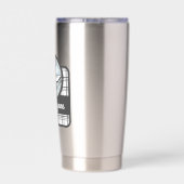 パーソナライズされたタータンチェック氷スケートで滑る/姿スケートで滑る 保温保冷タンブラー (背面)