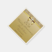パーソナライズされたダイヤモンド結婚60周年記念 スタンダードカクテルナプキン (角)