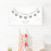 パーソナライズされたダイヤモンド結婚60周年記念 横断幕 (インサイチュ)