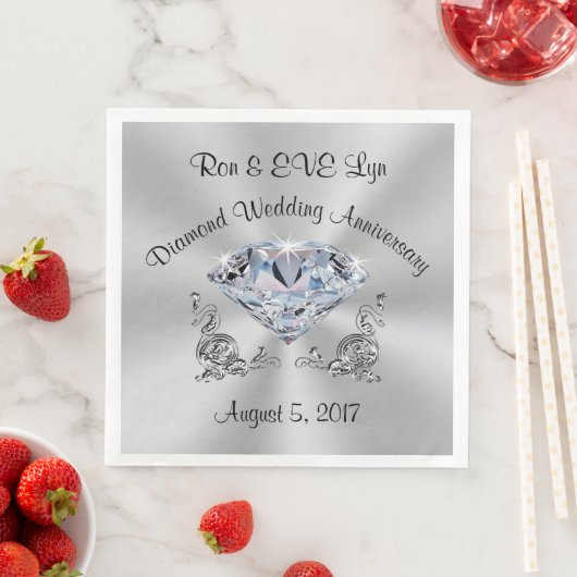 パーソナライズされたダイヤモンド60周年記念ナプキンス (インサイチュ)