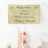 パーソナライズされたダイヤ結婚モンド記念日 横断幕 (インサイチュ)