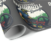 パーソナライズされたダウンヒルレースマウンテンバイクコース ラッピングペーパー (ロールコーナー)