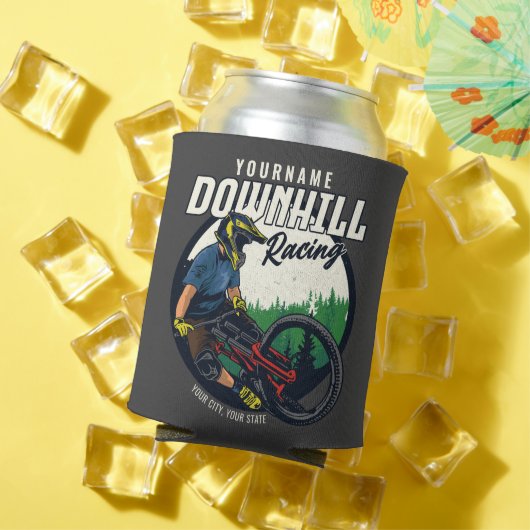 パーソナライズされたダウンヒルレース マウンテンバイク トレイル 缶クーラー (インサイチュ 夏)