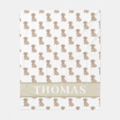 パーソナライズされたダックスフンド(スムース、レッド) フリースブランケット (正面)