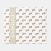 パーソナライズされたダックスフンド(スムース、レッド) フリースブランケット (正面(横))