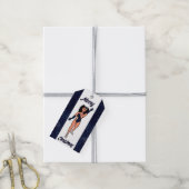 パーソナライズされたダンサーギフトラベルインディゴB ギフトタグ (より糸付き)