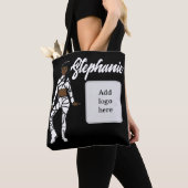 パーソナライズされたダンサー トート (ブラック ホワイト) (クローズアップ)