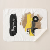 パーソナライズされたダンプトラック建築車泥 シェルパブランケット (正面(横))