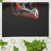 パーソナライズされたダートバイクモトクロスレーシングヘルメット キッチンタオル (折り畳み)