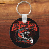パーソナライズされたダートバイクモトクロスレーシングヘルメット キーホルダー (正面)