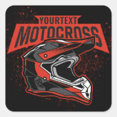 パーソナライズされたダートバイクモトクロスレーシングヘルメット スクエアシール (正面)