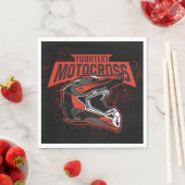 パーソナライズされたダートバイクモトクロスレーシングヘルメット スタンダードランチョンナプキン (インサイチュ)